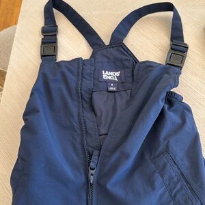 Lands End snow bib with reinforced knees. Worn once